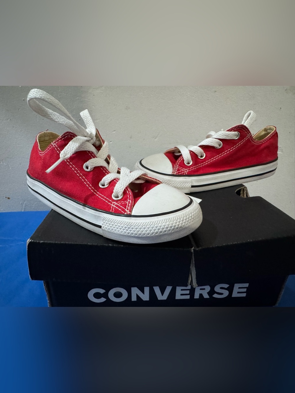 Converse Infant Red Low-Top Canvas Sneakers
